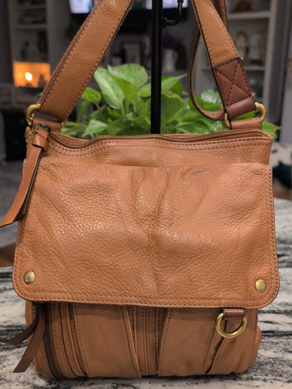 Fossil Leather Crossbody Bag